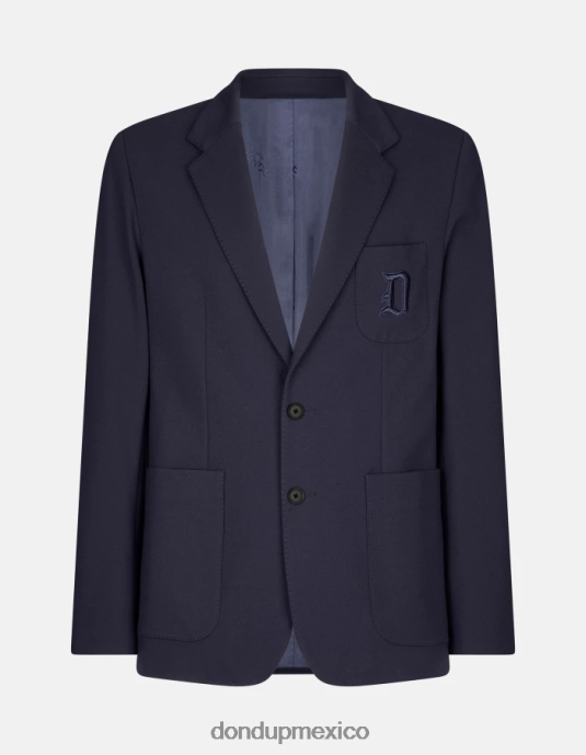 azul oscuro DONDUP hombres blazer de punto con botonadura simple vestir D0VXD925