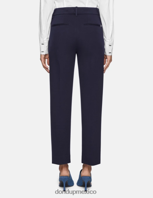 azul oscuro DONDUP mujer pantalones capri holgados de punto meli vestir D0VXD220