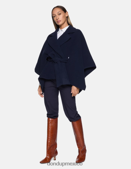 azul oscuro DONDUP mujer pantalones capri holgados de punto meli vestir D0VXD220