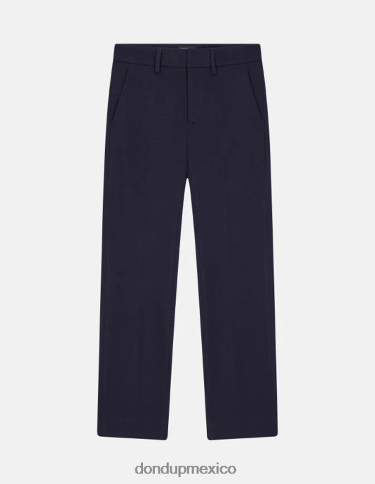 azul oscuro DONDUP mujer pantalones capri holgados de punto meli vestir D0VXD220