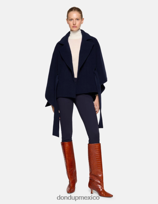 azul oscuro DONDUP mujer pantalones de punto perfectos y ajustados vestir D0VXD127