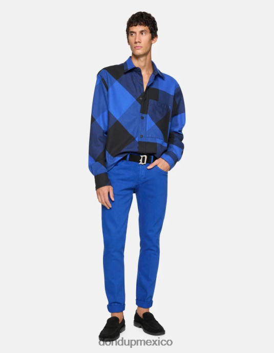 azul real DONDUP hombres Vaqueros ajustados George en denim elástico Bull vestir D0VXD638