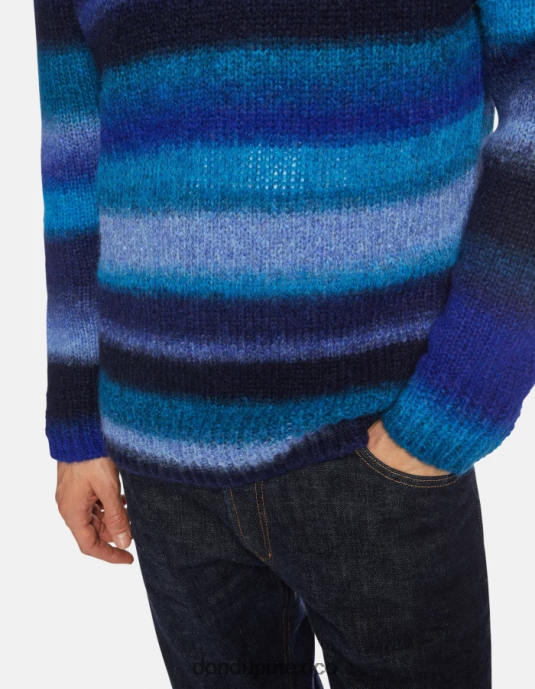 azul real DONDUP hombres jersey de lana con cuello redondo vestir D0VXD898