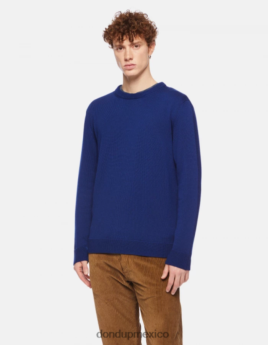 azul real DONDUP hombres jersey de lana con cuello redondo vestir D0VXD899