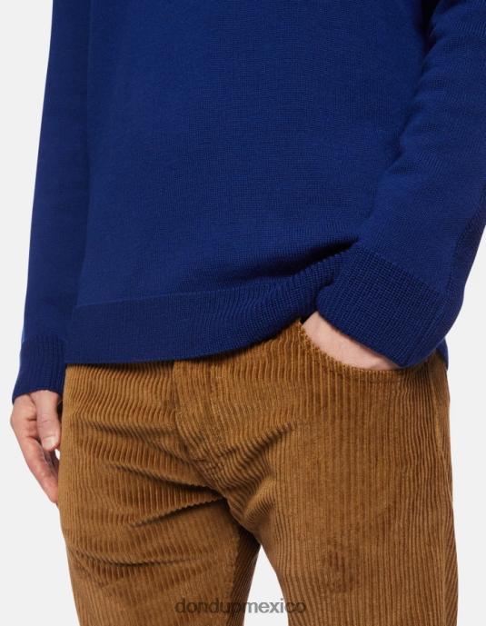 azul real DONDUP hombres jersey de lana con cuello redondo vestir D0VXD899