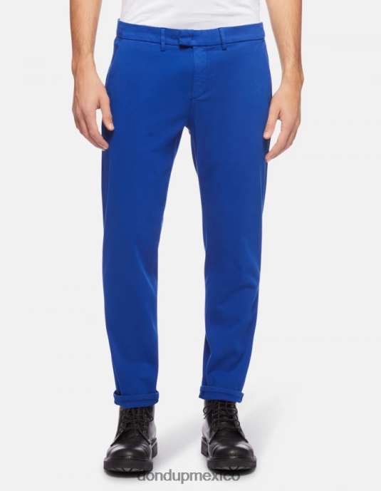 azul real DONDUP hombres pantalones pablo de raso regular fit vestir D0VXD742
