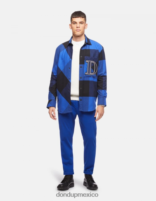 azul real DONDUP hombres pantalones pablo de raso regular fit vestir D0VXD742