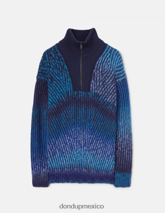 azul real DONDUP hombres suéter regular fit de lana con cuello tipo polo vestir D0VXD878