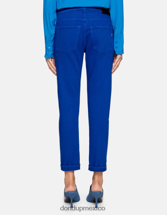 azul real DONDUP mujer Vaqueros Mila carrot fit en denim bull elástico vestir D0VXD50