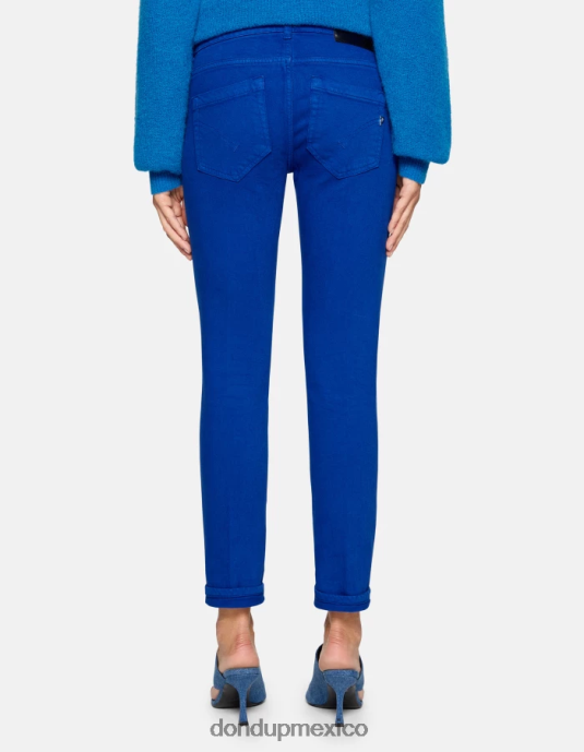 azul real DONDUP mujer Vaqueros Monroe ajustados en denim elástico Bull vestir D0VXD25