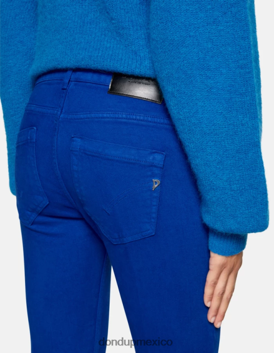 azul real DONDUP mujer Vaqueros Monroe ajustados en denim elástico Bull vestir D0VXD25