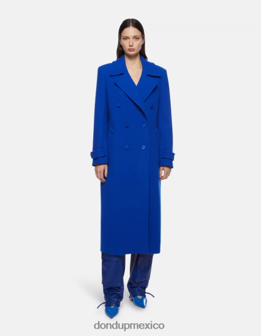azul real DONDUP mujer abrigo de tela con doble botonadura vestir D0VXD354
