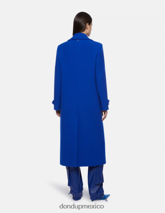 azul real DONDUP mujer abrigo de tela con doble botonadura vestir D0VXD354