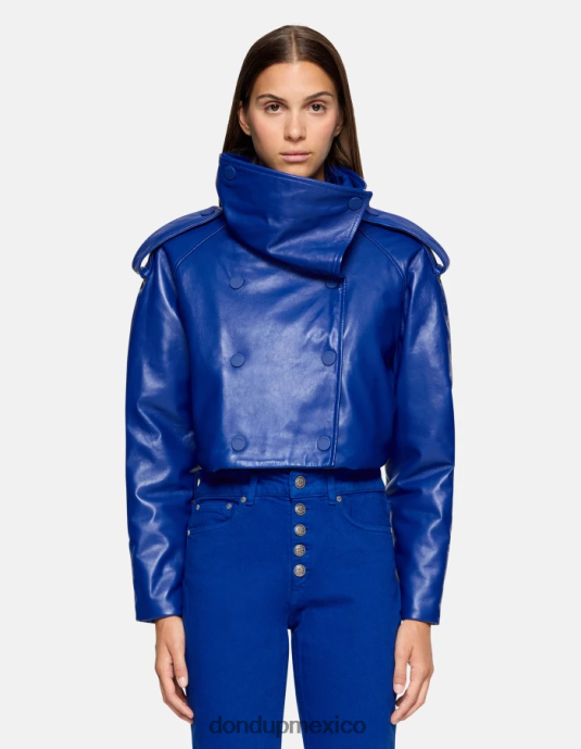 azul real DONDUP mujer chaqueta oversize de napa vestir D0VXD348