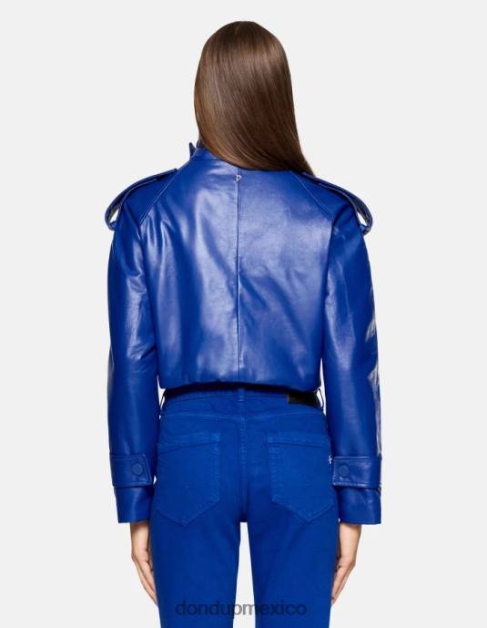 azul real DONDUP mujer chaqueta oversize de napa vestir D0VXD348