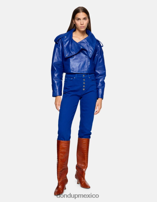 azul real DONDUP mujer chaqueta oversize de napa vestir D0VXD348