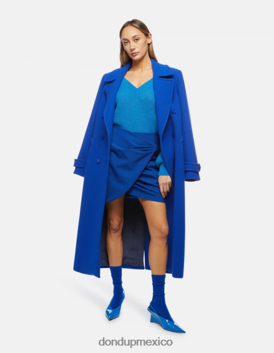 azul real DONDUP mujer falda corta de lana vestir D0VXD403
