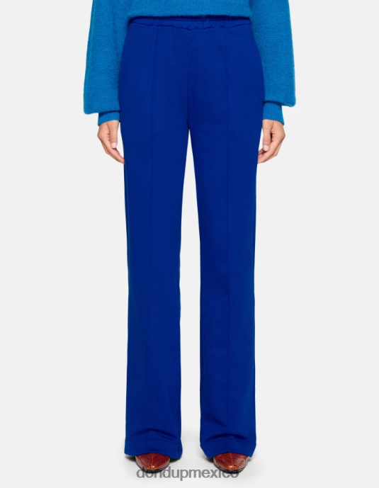 azul real DONDUP mujer pantalones anchos de lana vestir D0VXD188