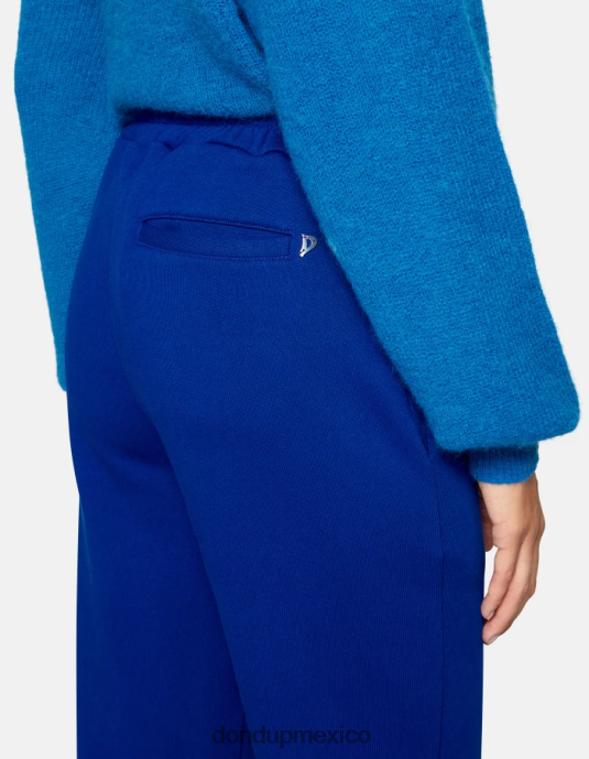 azul real DONDUP mujer pantalones anchos de lana vestir D0VXD188