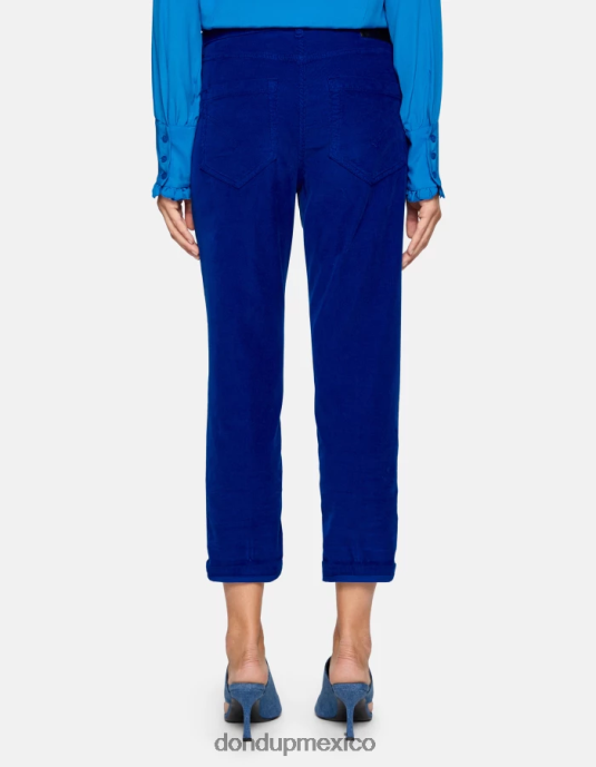 azul real DONDUP mujer pantalones holgados de terciopelo koons vestir D0VXD74