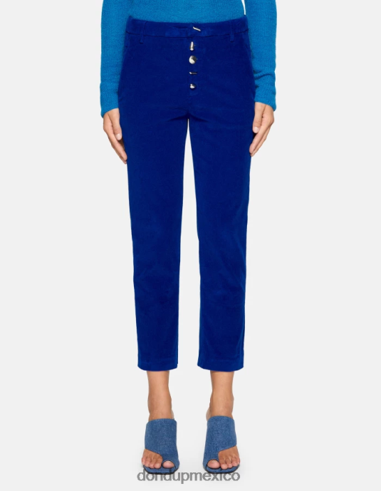 azul real DONDUP mujer pantalones holgados de terciopelo nima vestir D0VXD138
