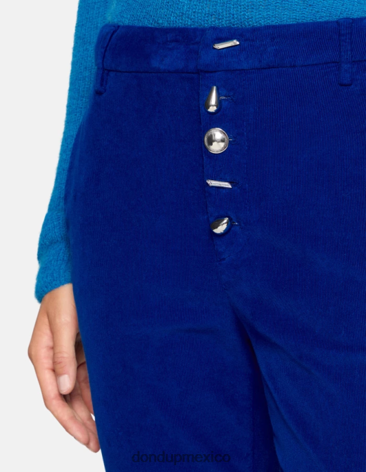 azul real DONDUP mujer pantalones holgados de terciopelo nima vestir D0VXD138