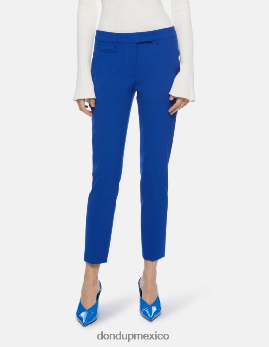 azul real DONDUP mujer pantalones slim fit perfectos de lana vestir D0VXD184