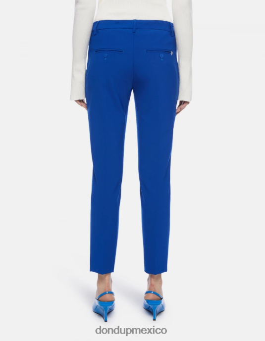 azul real DONDUP mujer pantalones slim fit perfectos de lana vestir D0VXD184