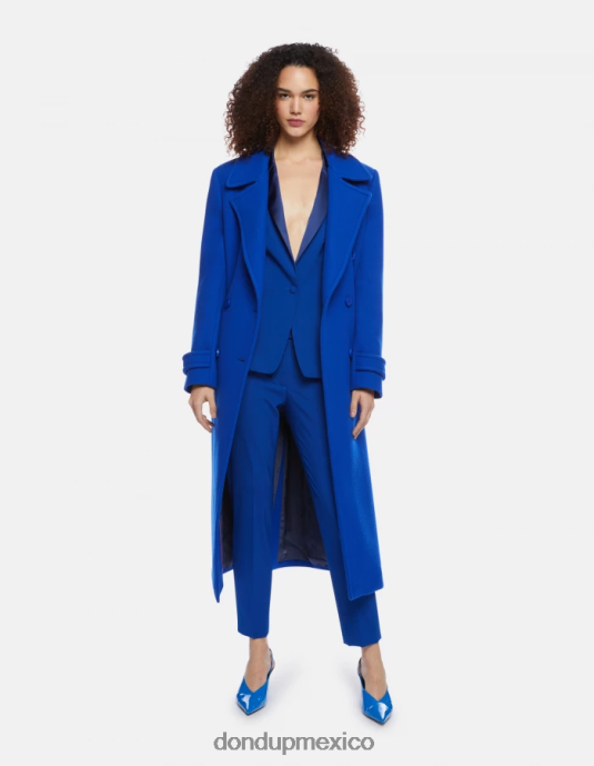azul real DONDUP mujer pantalones slim fit perfectos de lana vestir D0VXD184