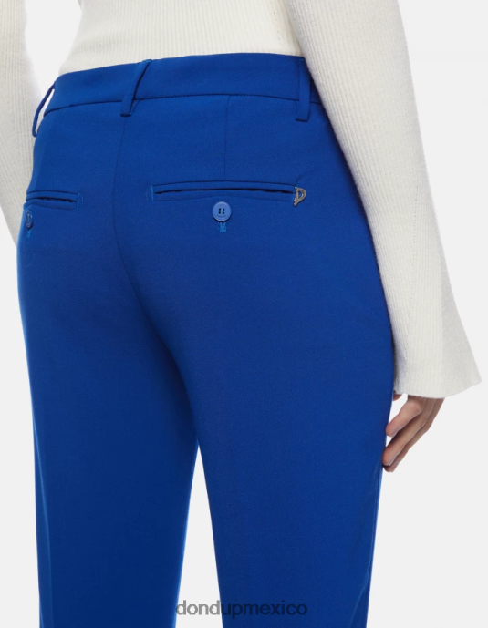 azul real DONDUP mujer pantalones slim fit perfectos de lana vestir D0VXD184