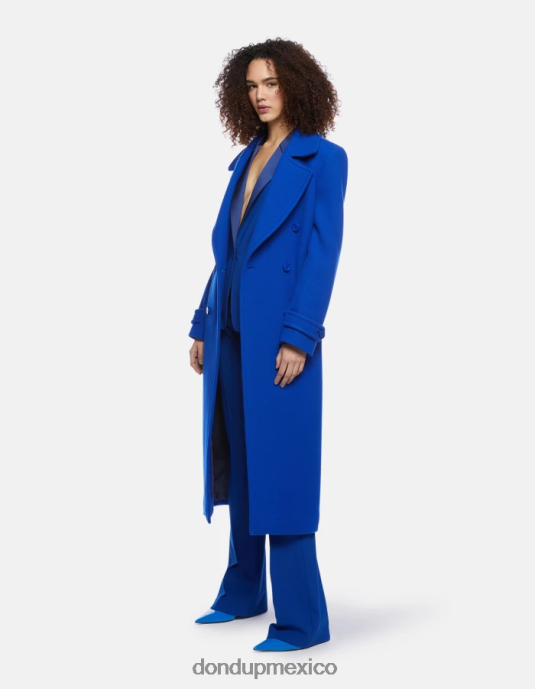 azul real DONDUP mujer pantalones tina de lana con corte bootcut vestir D0VXD193