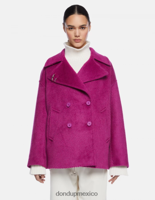 barbabietola DONDUP mujer chaquetón de tela con doble botonadura vestir D0VXD343