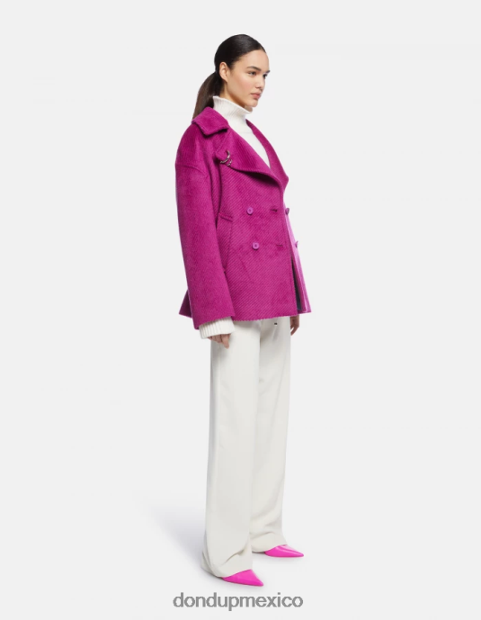 barbabietola DONDUP mujer chaquetón de tela con doble botonadura vestir D0VXD343