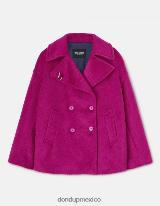 barbabietola DONDUP mujer chaquetón de tela con doble botonadura vestir D0VXD343