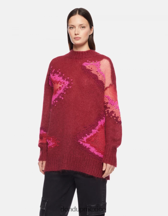 barbabietola DONDUP mujer suéter de mohair con cuello redondo vestir D0VXD312