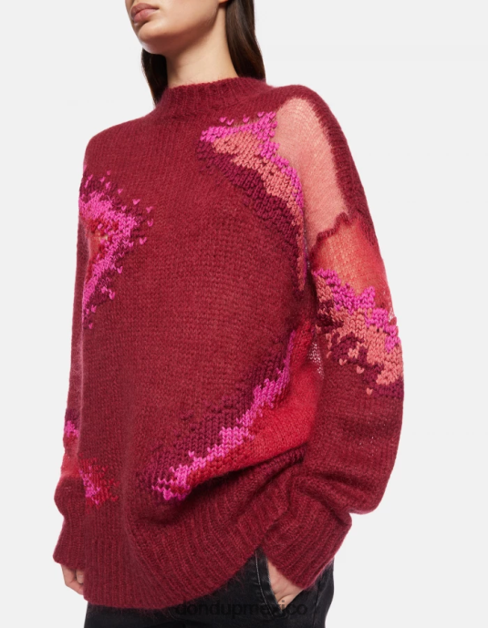 barbabietola DONDUP mujer suéter de mohair con cuello redondo vestir D0VXD312