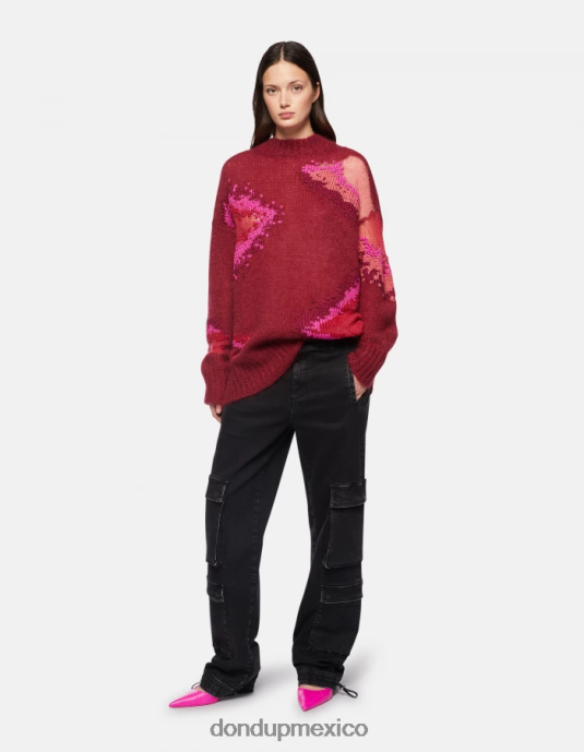 barbabietola DONDUP mujer suéter de mohair con cuello redondo vestir D0VXD312