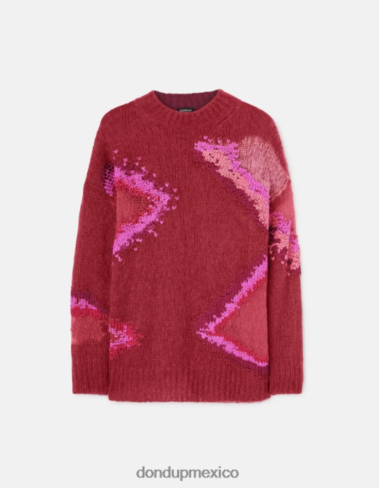 barbabietola DONDUP mujer suéter de mohair con cuello redondo vestir D0VXD312