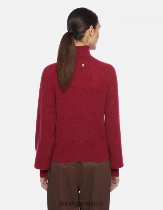 barbabietola DONDUP mujer suéter regular fit de mohair con cuello tipo polo vestir D0VXD304