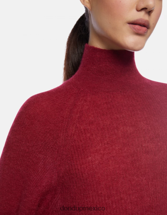 barbabietola DONDUP mujer suéter regular fit de mohair con cuello tipo polo vestir D0VXD304