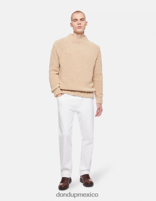 blanco DONDUP hombres Vaqueros Ervin holgados de 34 pulgadas en denim elástico Bull vestir D0VXD585