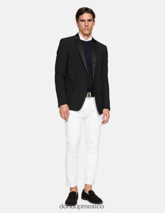 blanco DONDUP hombres Vaqueros Icon regular fit en denim bull elástico vestir D0VXD582