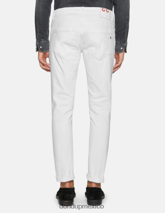 blanco DONDUP hombres Vaqueros ajustados George en denim elástico Bull vestir D0VXD636