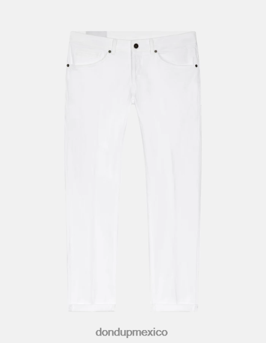 blanco DONDUP hombres Vaqueros ajustados George en denim elástico Bull vestir D0VXD636