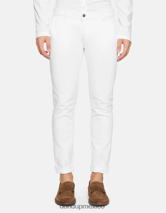 blanco DONDUP hombres Vaqueros ajustados Konor en denim elástico Bull vestir D0VXD664