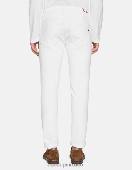 blanco DONDUP hombres Vaqueros ajustados Konor en denim elástico Bull vestir D0VXD664