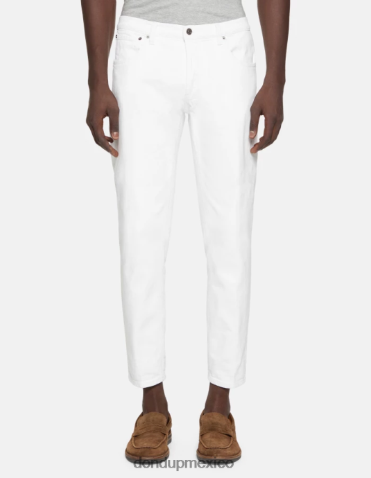 blanco DONDUP hombres Vaqueros carrot fit Brighton en denim elástico Bull vestir D0VXD589