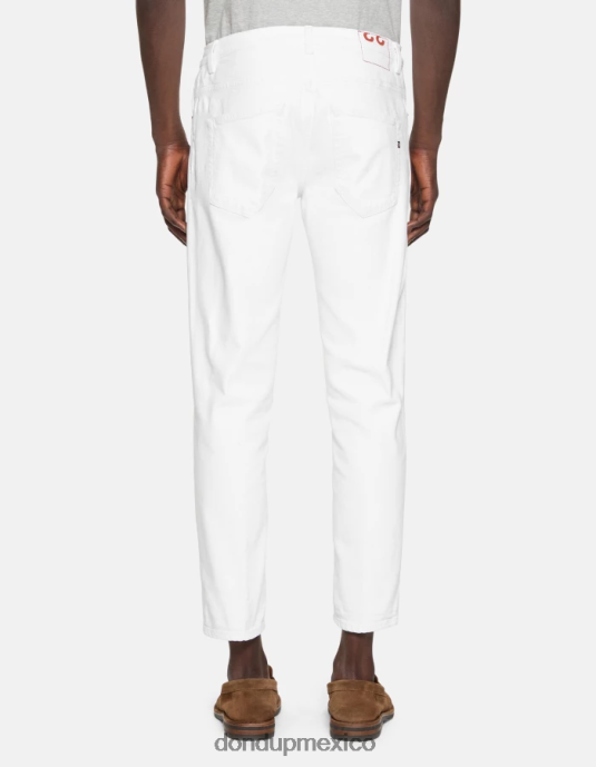 blanco DONDUP hombres Vaqueros carrot fit Brighton en denim elástico Bull vestir D0VXD589