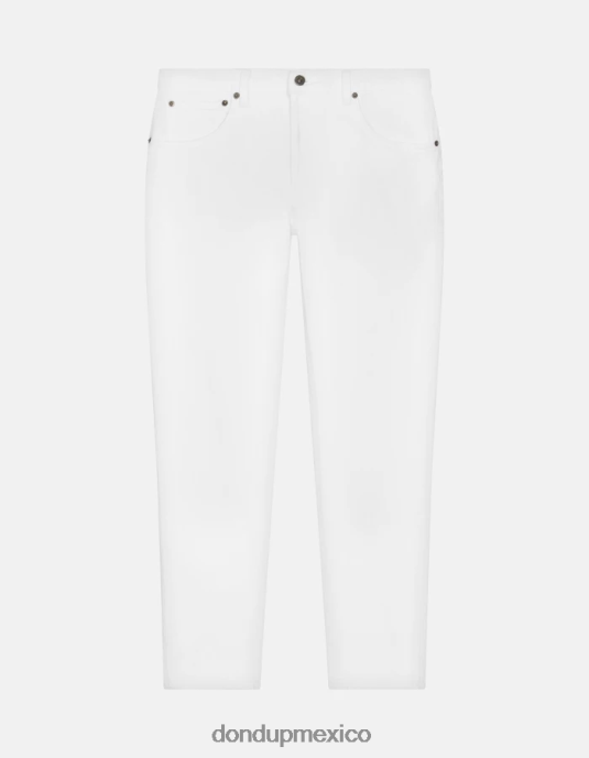 blanco DONDUP hombres Vaqueros carrot fit Brighton en denim elástico Bull vestir D0VXD589