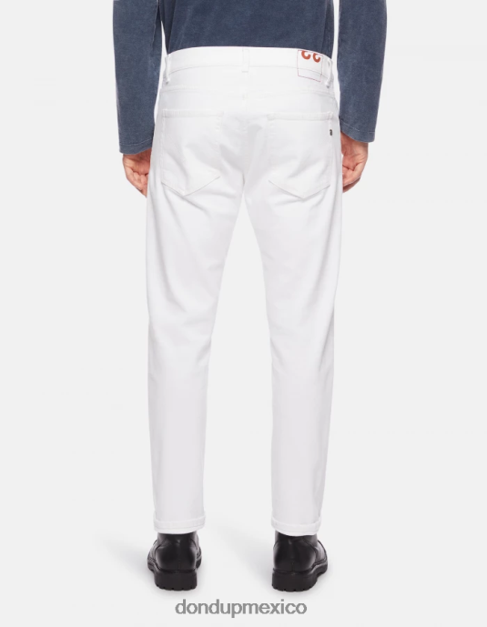blanco DONDUP hombres Vaqueros dian carrot fit en denim bull elástico vestir D0VXD648